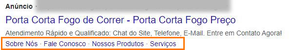 Extensão de Sitelinks Dinâmicos